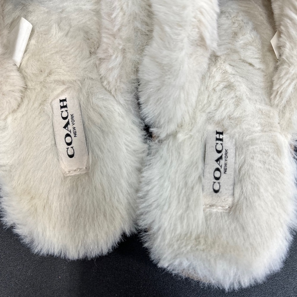 Coach Ziva Faux Fur Slippers [MR4011] - Picture 6 of 9